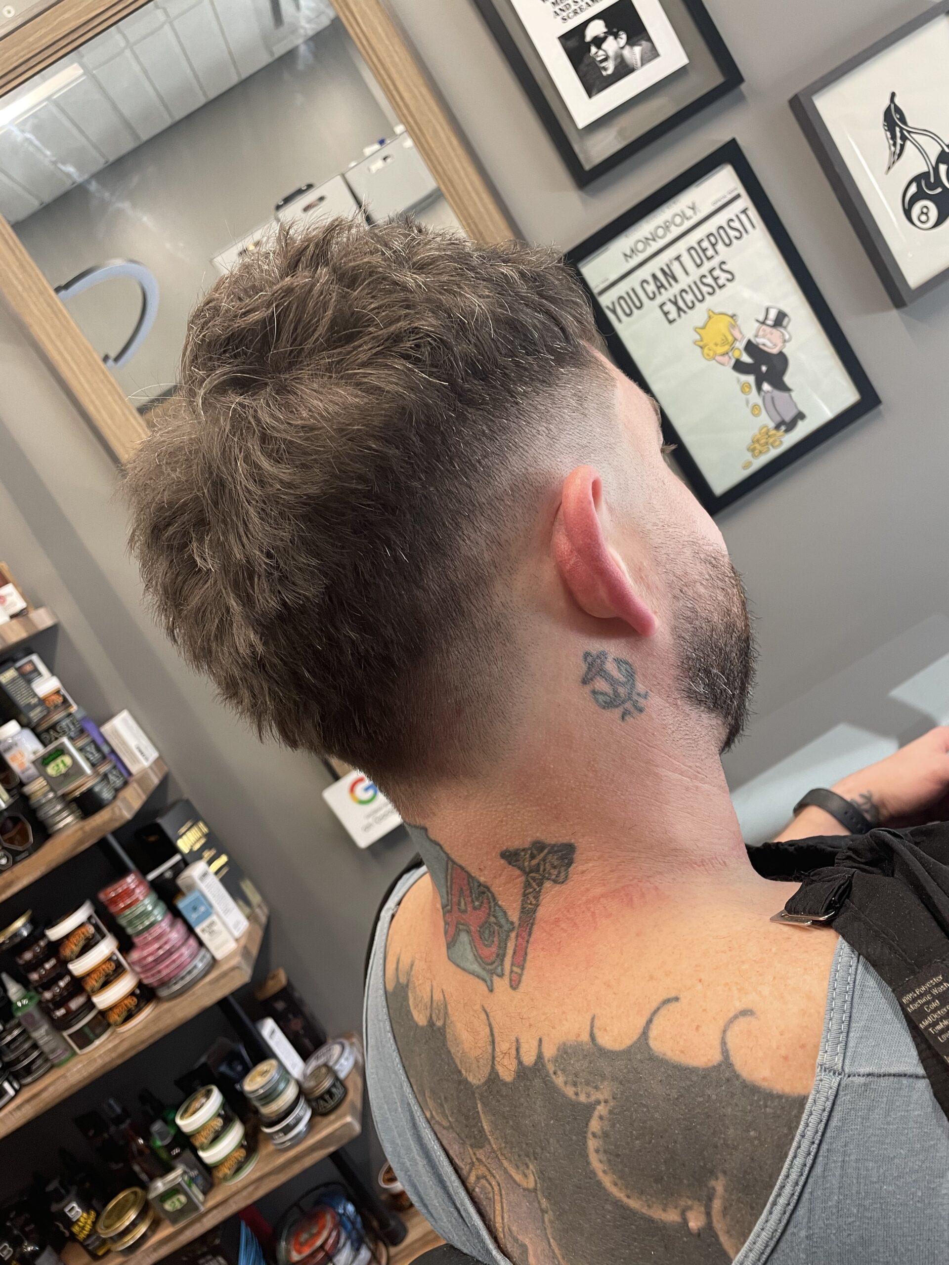 Men's haircut and finished style by LV Barbershop